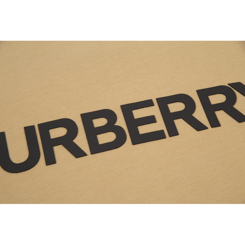 B**rry logo printed cotton t-shirt camel