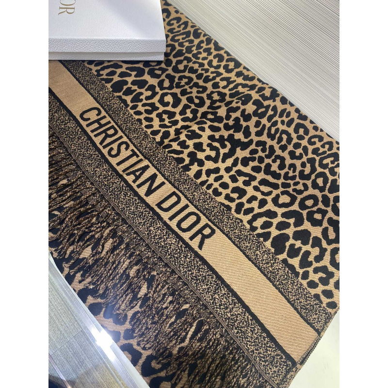 D*or logo leoprad scarf