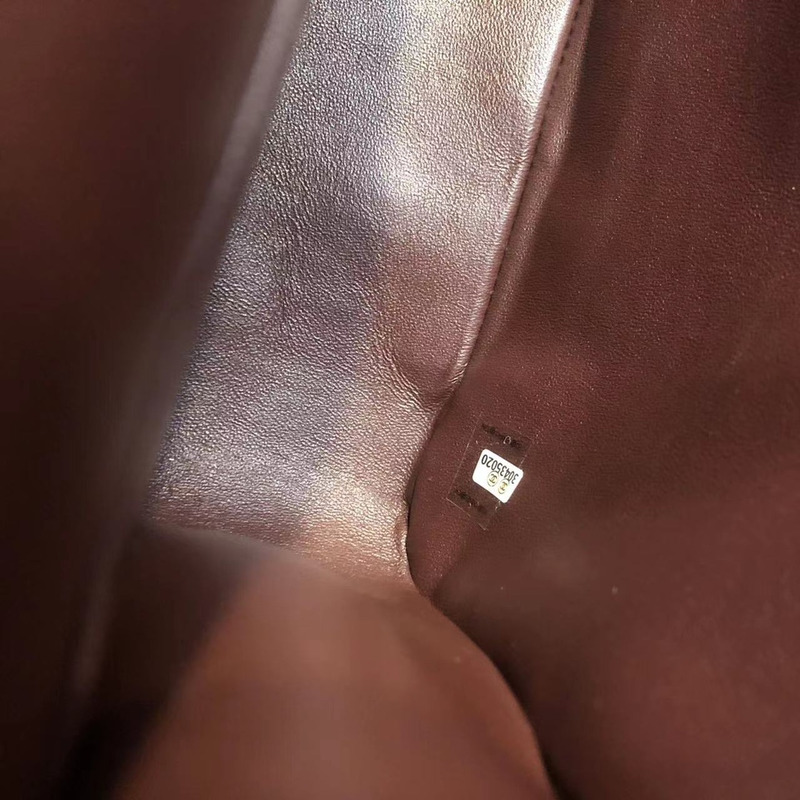 Ch*el classic double flap quilted caviar silver-tone large black