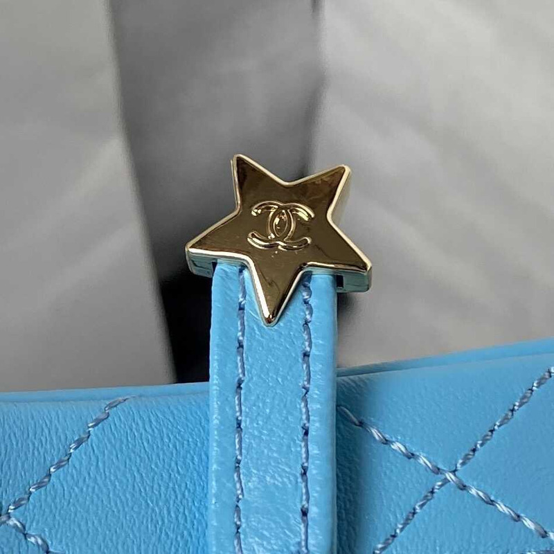 Ch*el star handbag lambskin blue