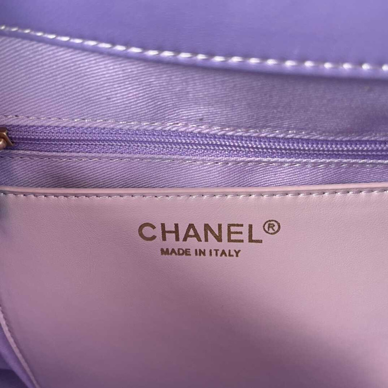 Ch*el maxi hobo bag calfskin purple