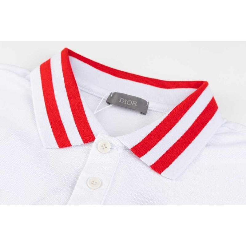 D*or cotton polo shirt white