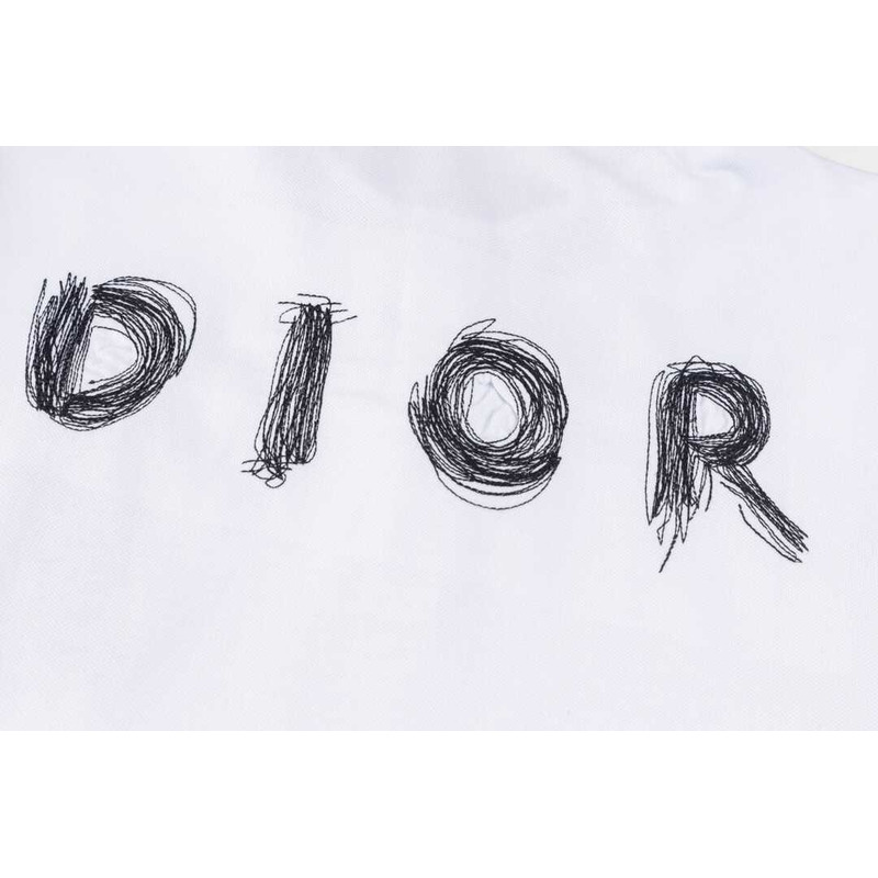 D*or cotton polo shirt white