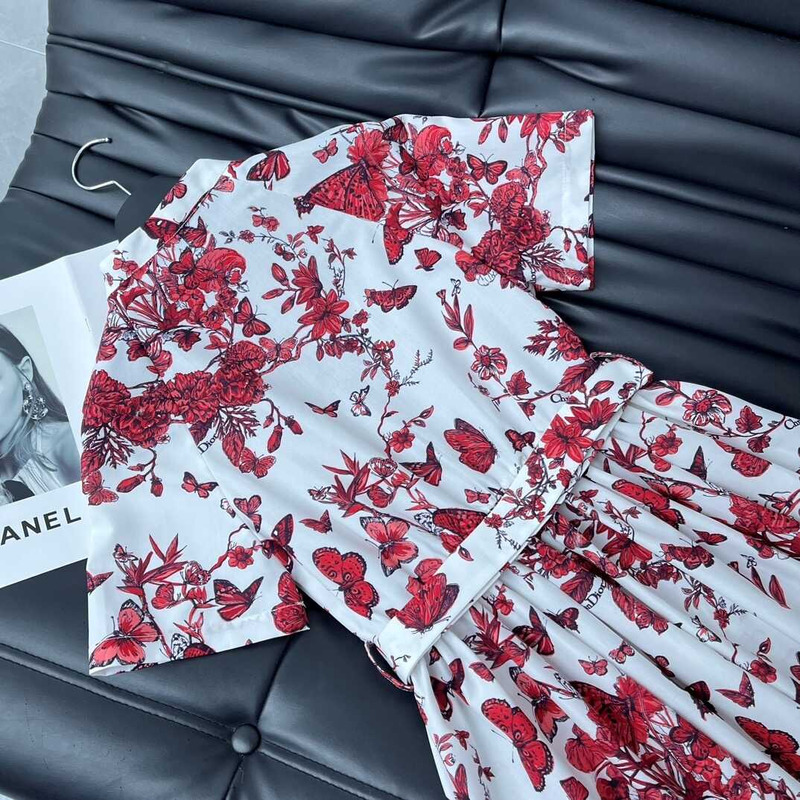 D*or belted follow shirt dress