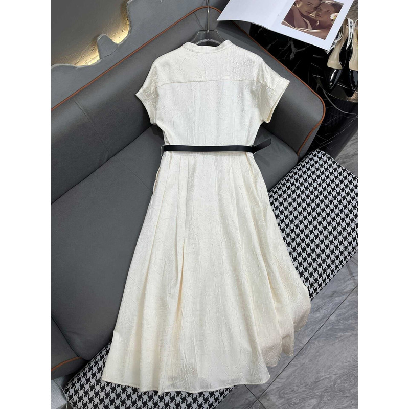 D*or belted white shirt dress