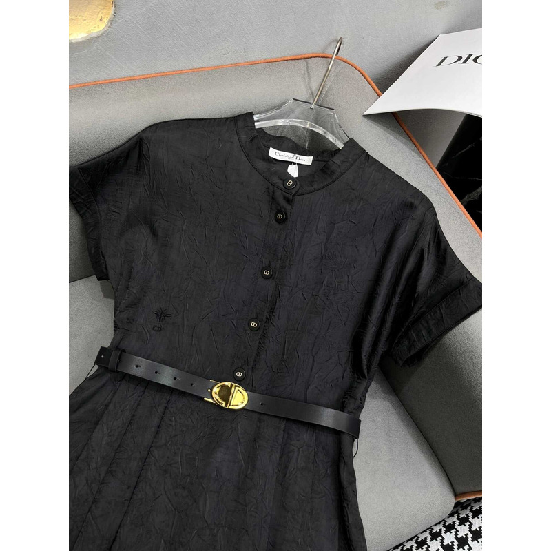 D*or belted black shirt dress