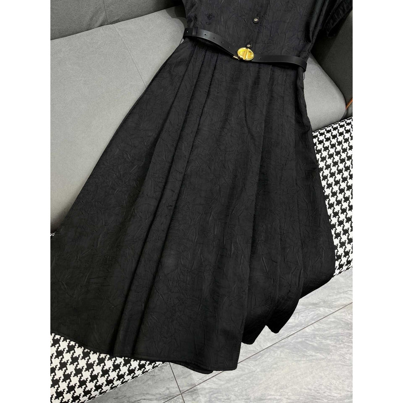 D*or belted black shirt dress