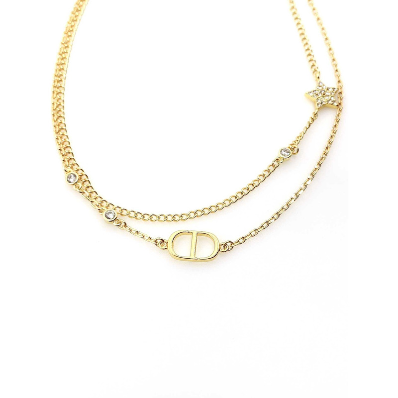 D*or cd star necklace gold