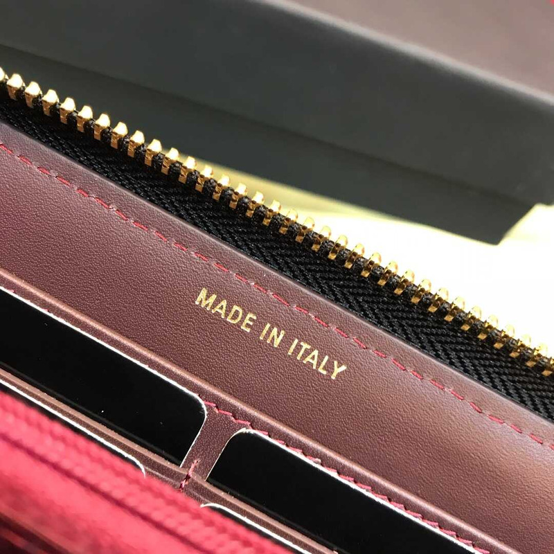 Ch*el gusset zip around wallet quilted caviar golden-tone large black