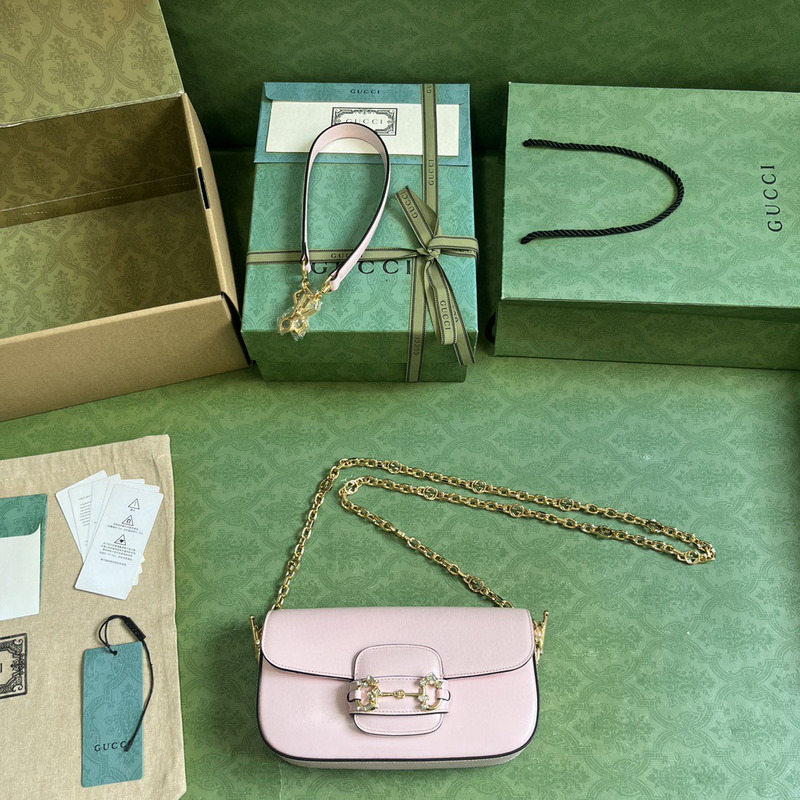 G*u*i horsebit 1955 embellished leather shoulder bag