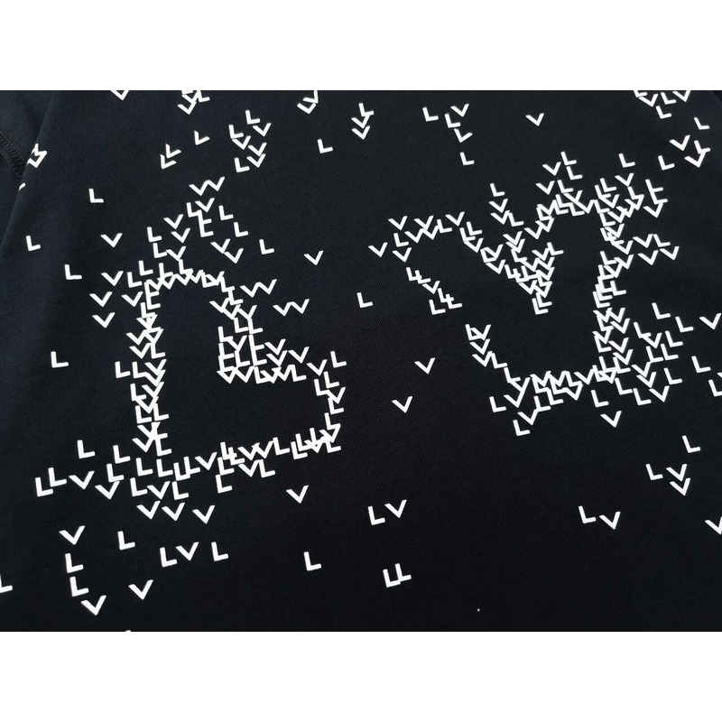 l**is V*t*n lv spread embroidery t-shirt black