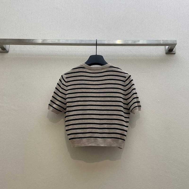 Miu Miu Cotton T-shirt And Mini Skirt Limestone/Black