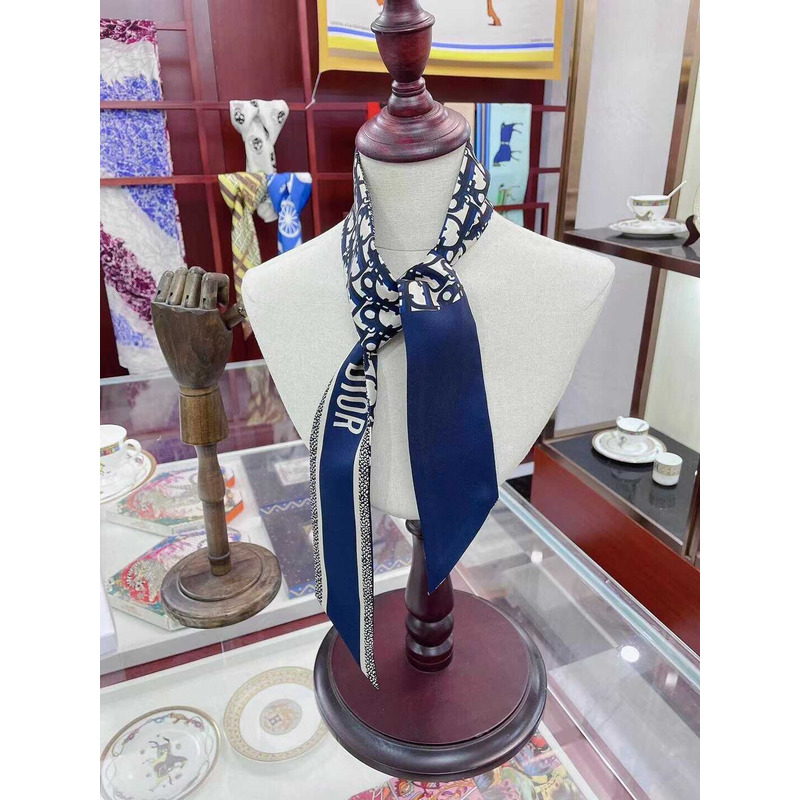 D*or ch**an silk oblique mitzah scarf navy