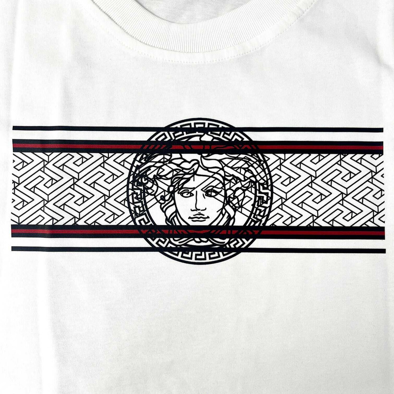 versace medusa F**e printed t-shirt white