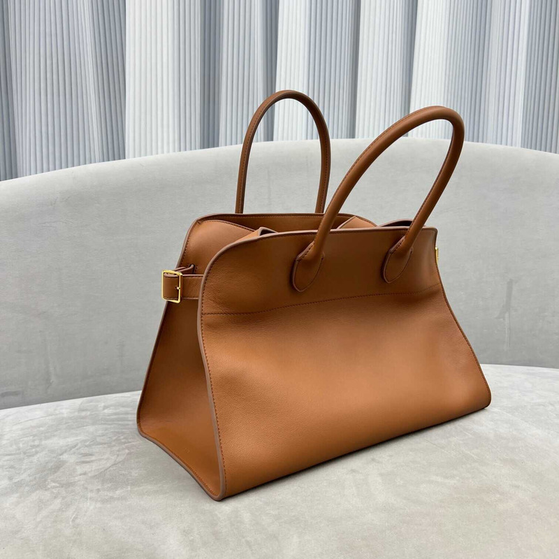 The Row Margaux 15 Air Bag in Calfskin Leather Brown