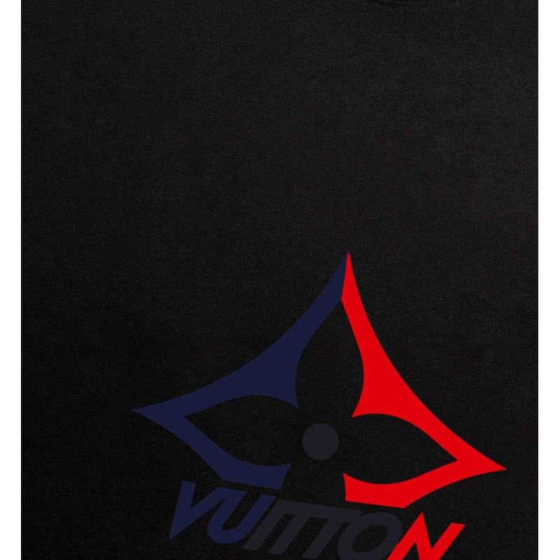 l**is V*t*n  short-sleeved cotton knitted crewneck black