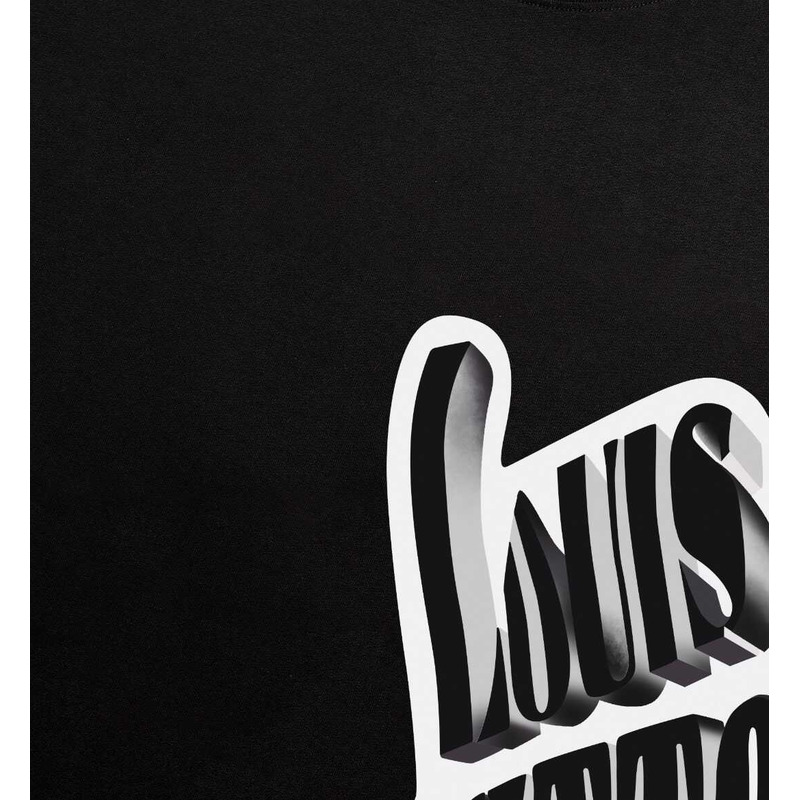 l**is V*t*n graphic lv signature t-shirt black