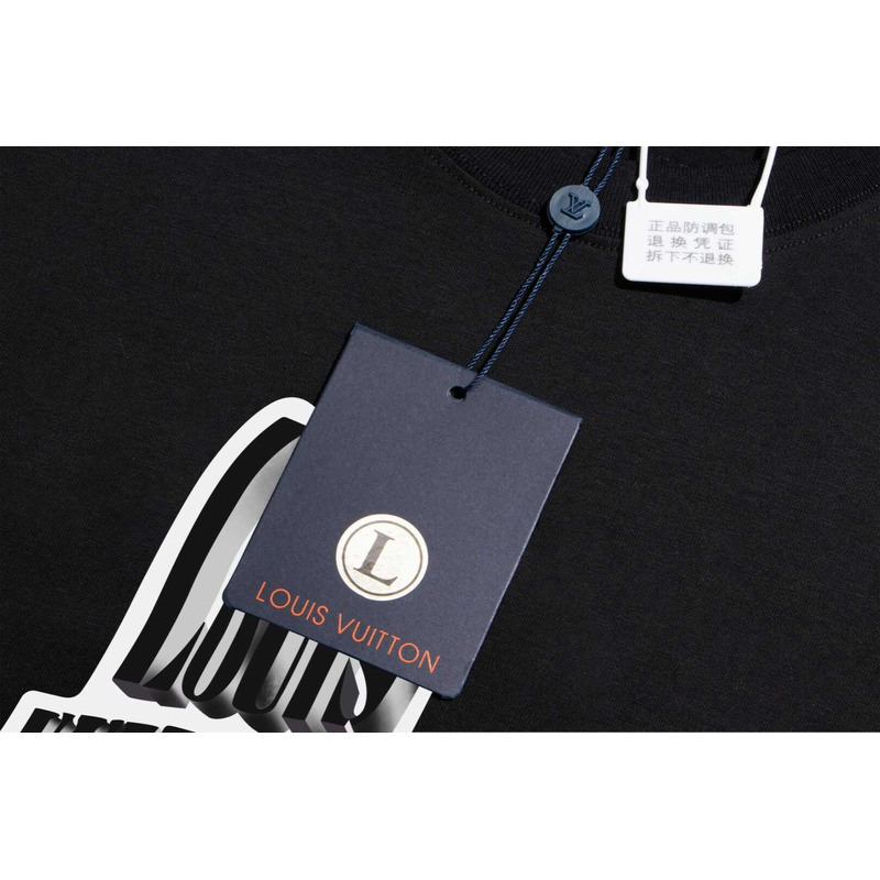 l**is V*t*n graphic lv signature t-shirt black