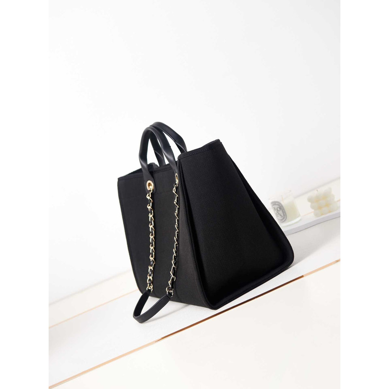 Ch*el deauville tote bag black