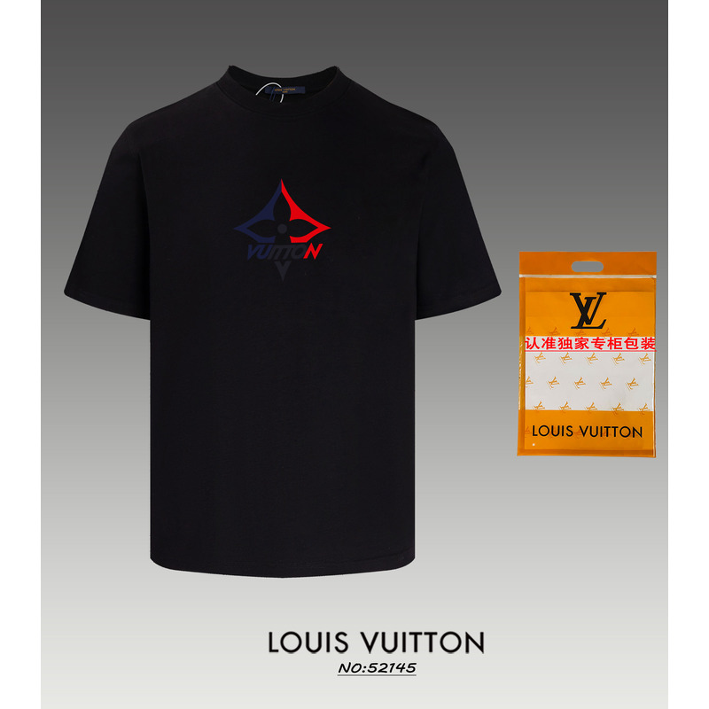 l**is V*t*n  short-sleeved cotton knitted crewneck black