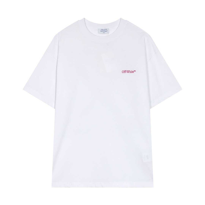 Off White Pink Arrow T-Shirt White