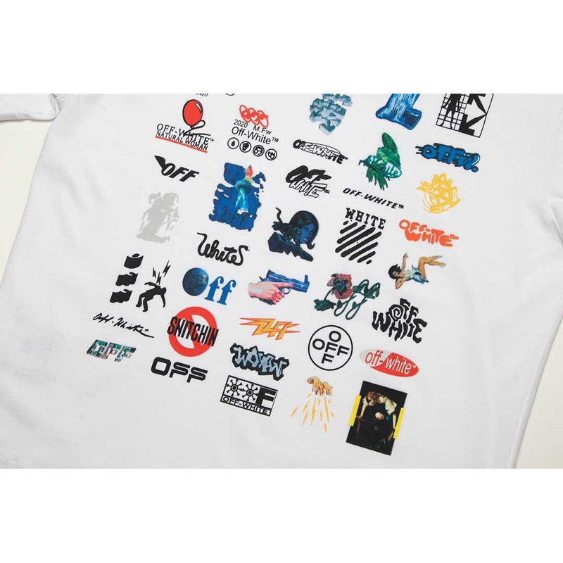 Off White Logic Slim T-Shirt White