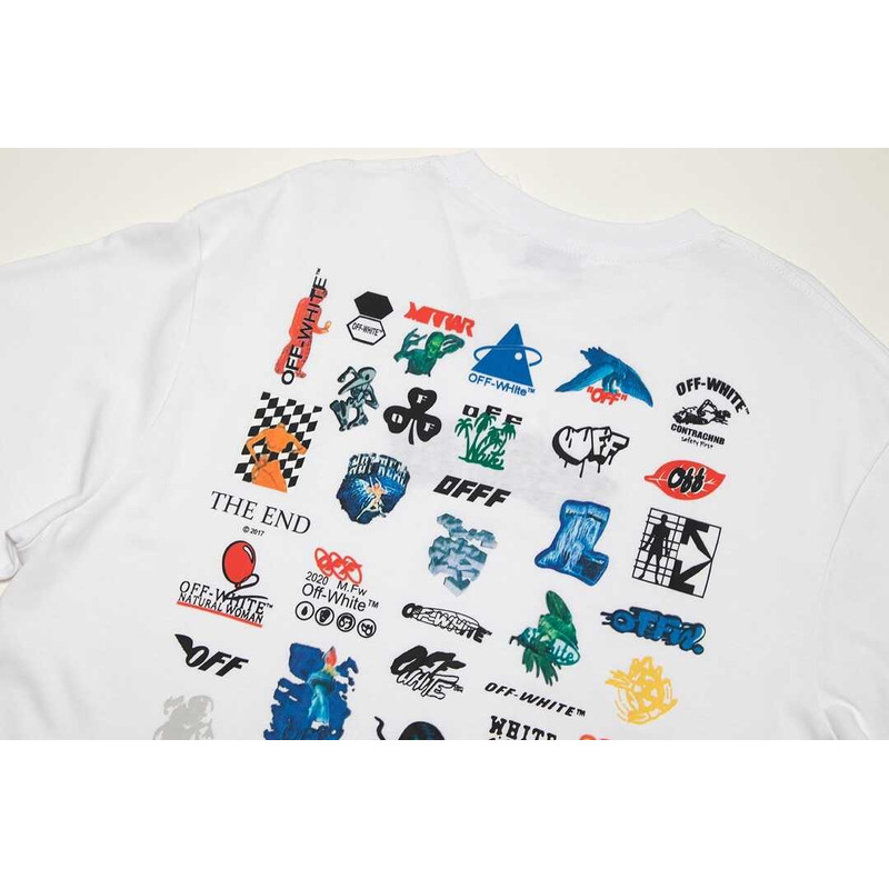 Off White Logic Slim T-Shirt White