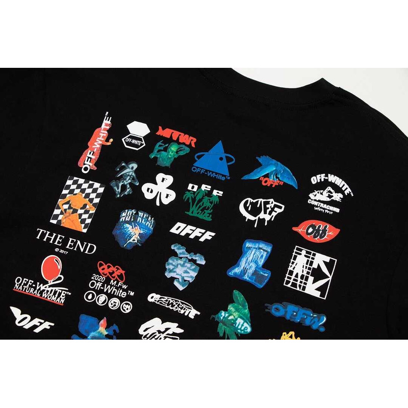 Off White Logic Slim T-Shirt Black