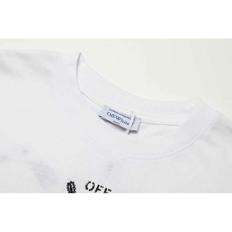 Off White Printed Arrow T-Shirt White