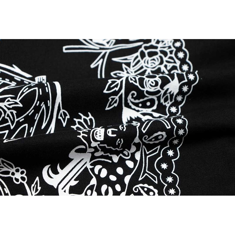 Off White Tattoo Print Arrow Loose T-Shirt Black