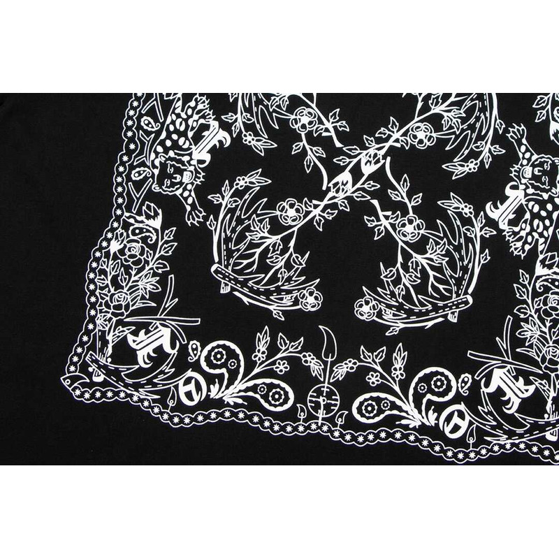 Off White Tattoo Print Arrow Loose T-Shirt Black