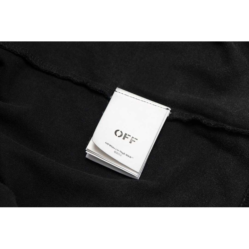 Off White Print T-Shirt Black