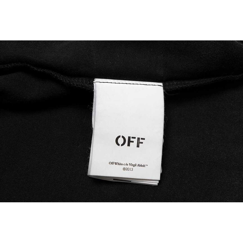 off white S*per moon printed t-shirt black