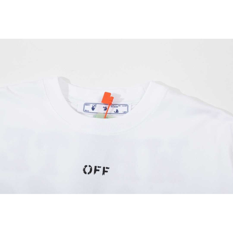 Off White Incomplete Spray Paint Tee White