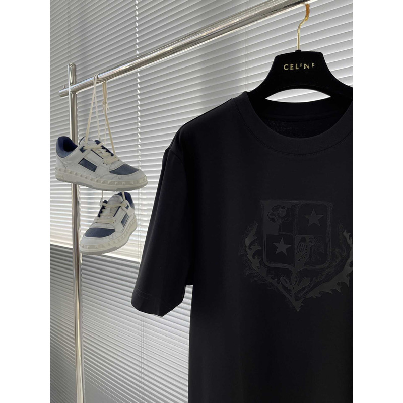 Loro piana Logo Embroidered T-Shirt Black
