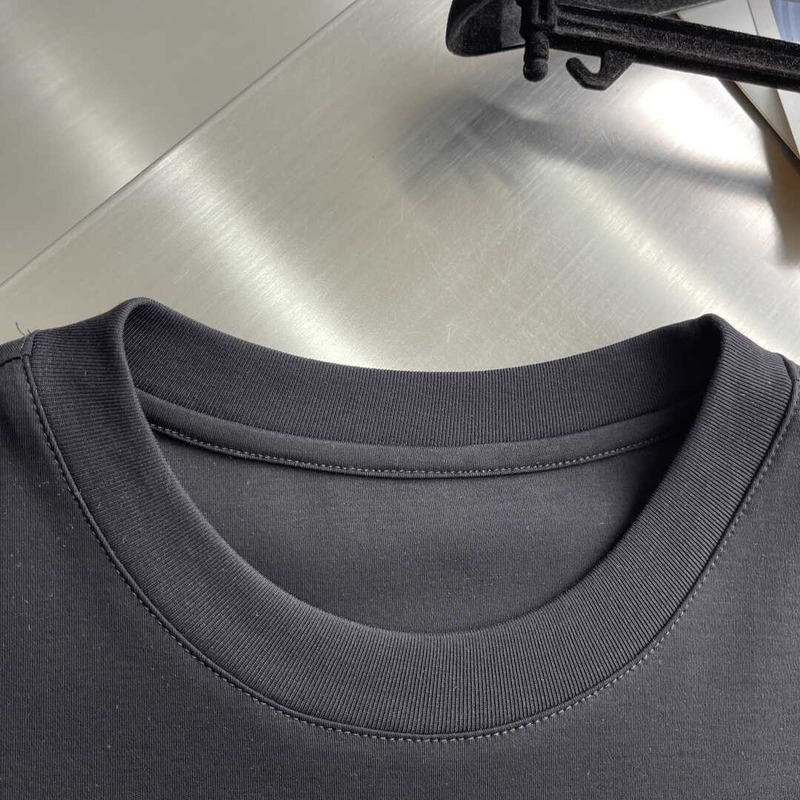 Loro piana Logo Embroidered T-Shirt Black