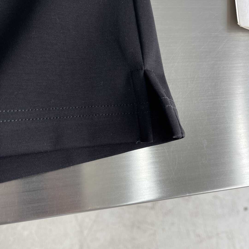 Loro piana Logo Embroidered T-Shirt Black