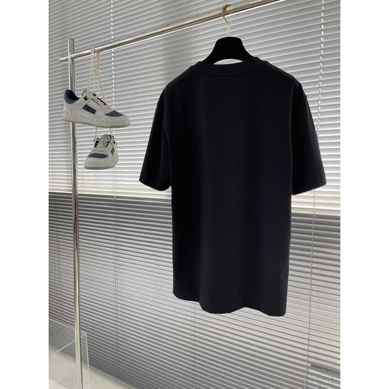 Loro piana Logo Embroidered T-Shirt Black