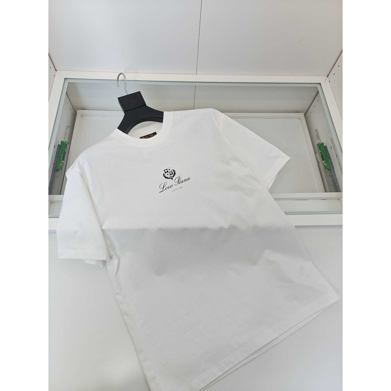 Loro piana Logo Printed T-Shirt White