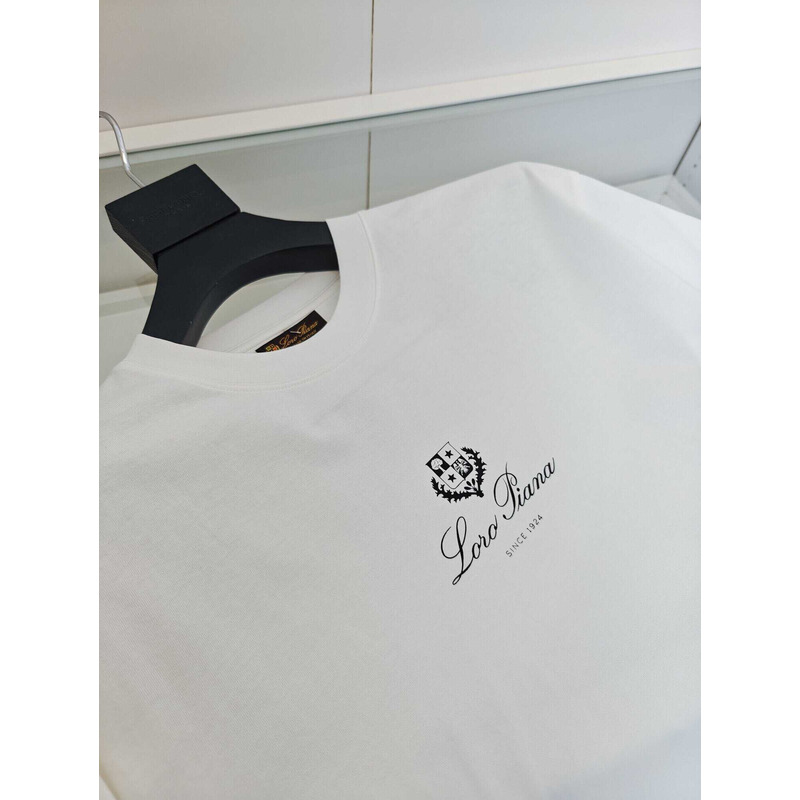 Loro piana Logo Printed T-Shirt White