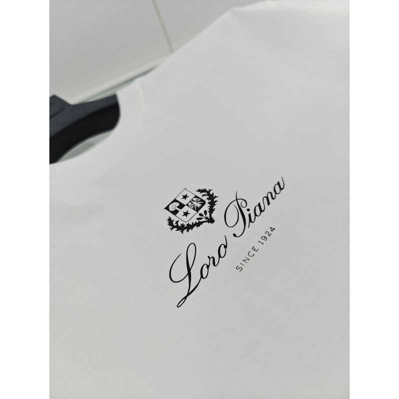 Loro piana Logo Printed T-Shirt White