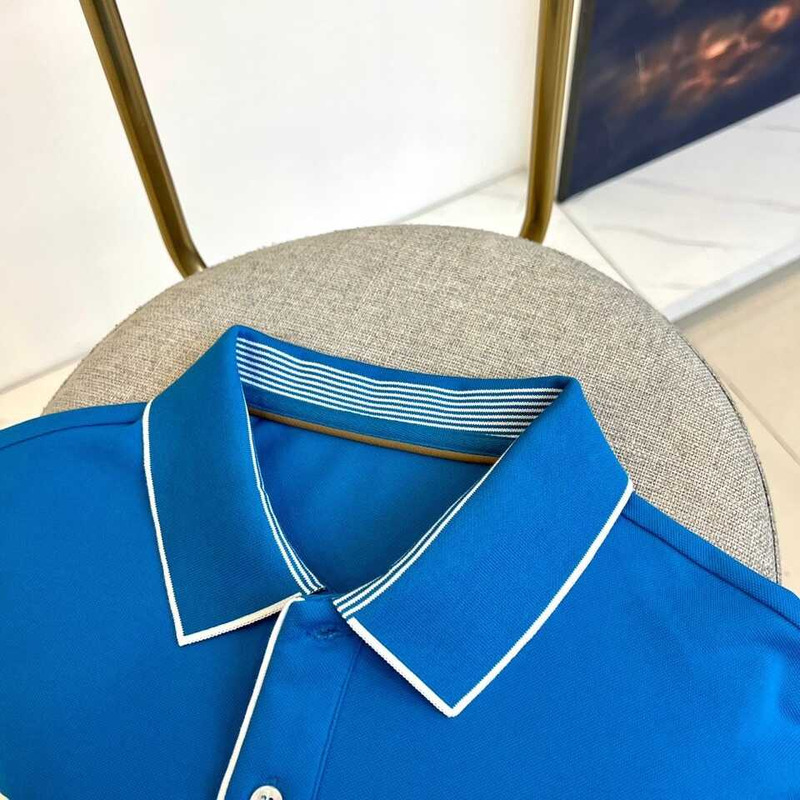 Loro piana Polo Regatta Cotone in Light Blue