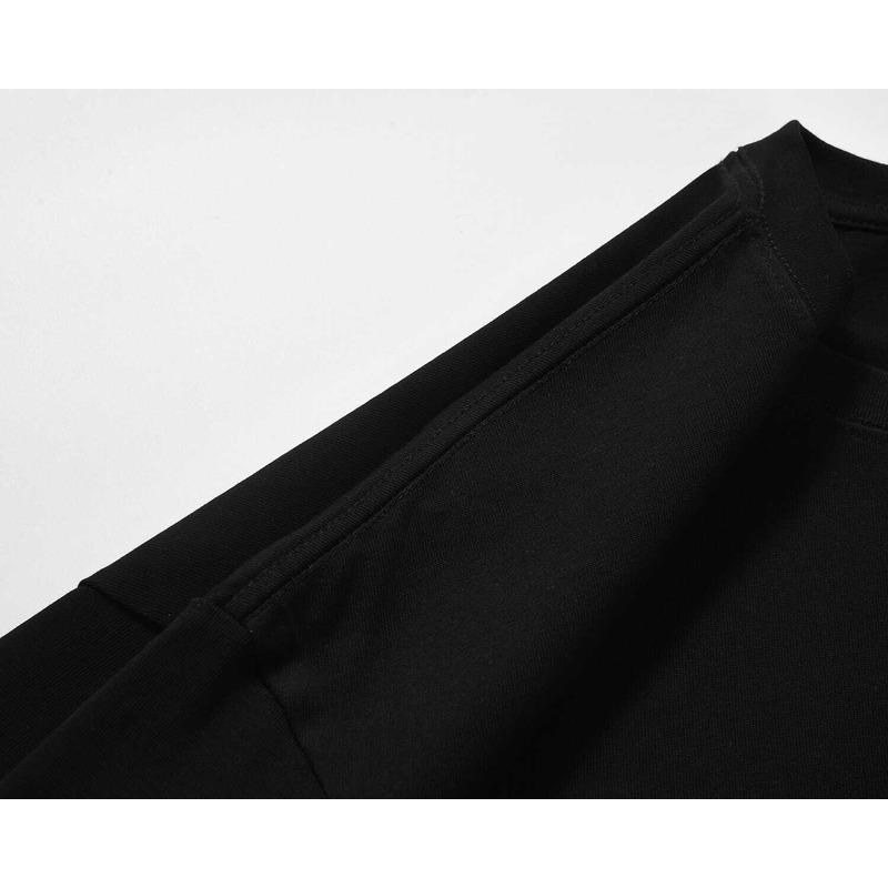 g*u*i & Ba*len*cia*ga t-shirt with print g*u*i front Ba*len*cia*ga back black