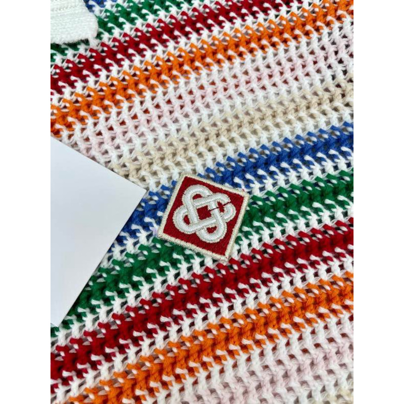 Casablanca Braid Striped Crochet-Knit Shirt  - Farfetch