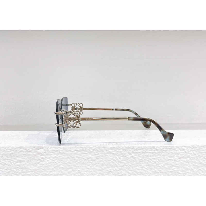 Loewe Vintage Oversize sunglasses in metal Blue