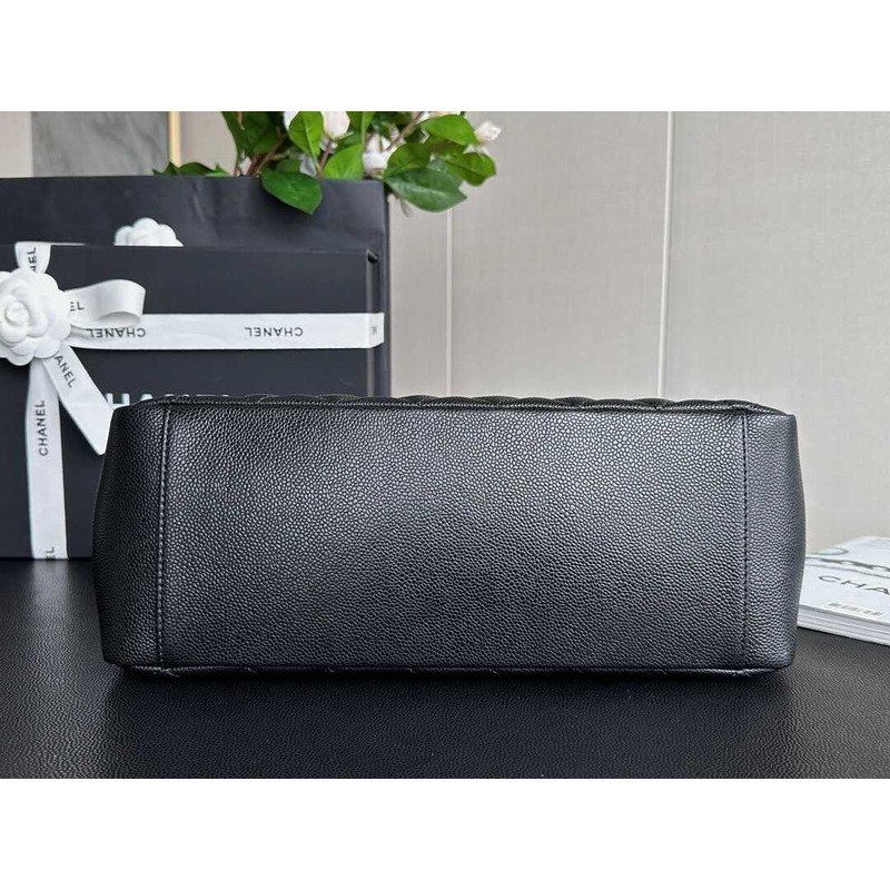 Ch*el caviar gst tote bag black