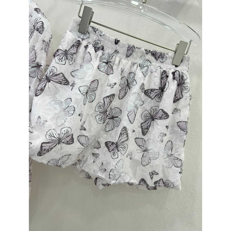 D*or cotton long blouse and shorts white