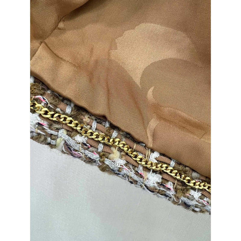 Ch*el tweed vest jacket multi color