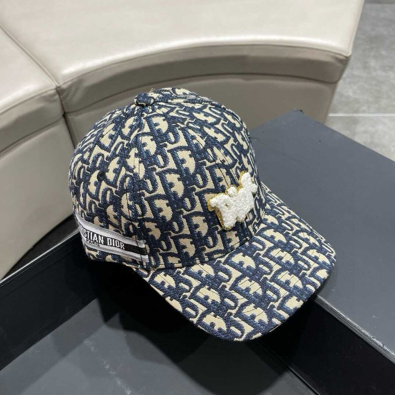 D*or logo oblique print cap