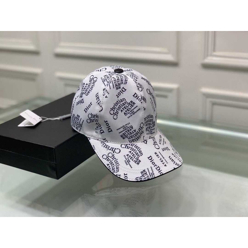 D*or logo oblique print cap